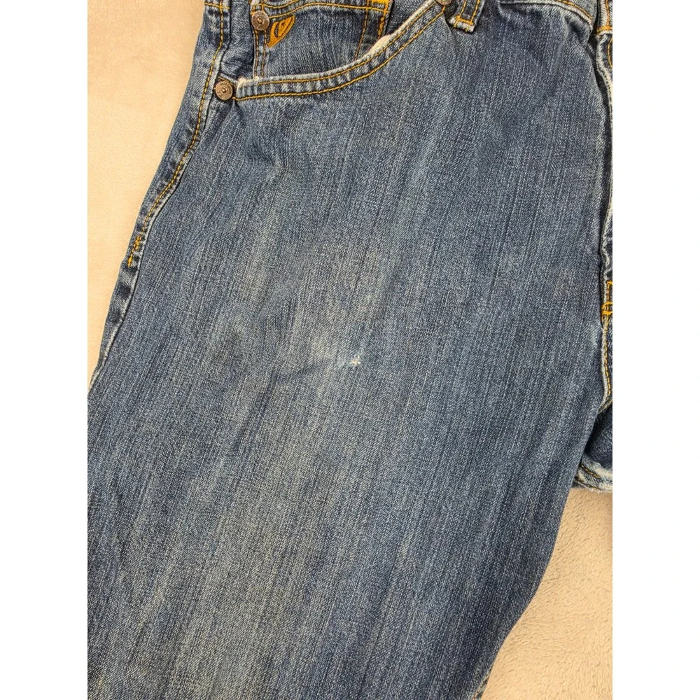 Vintage Quiksilver Quikjean Jeans Mens 36x32 Blue Relaxed Fit Distressed Denim